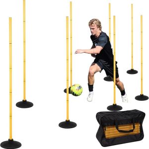6-Foot Adjustable Agility Training Poles – Multi-Sport & Pet Obstacle Course Set