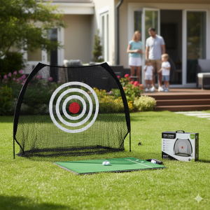 Golf Practice Net & Mat – Portable Swing Trainer for Home/Backyard