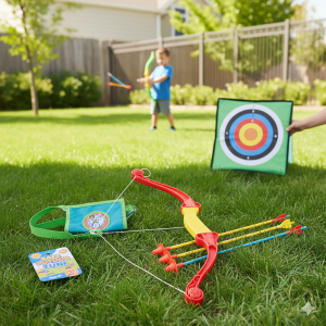 Kids' Safe Bow and Arrow Set – Outdoor Play Toy for Children