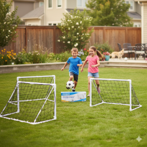 Kids' Backyard Soccer Goals – Adjustable Portable Goal Set for Outdoor Play
