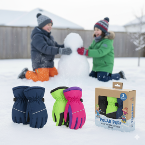 Kids' Winter Gloves – Insulated Waterproof Mittens for Cold Weather Play